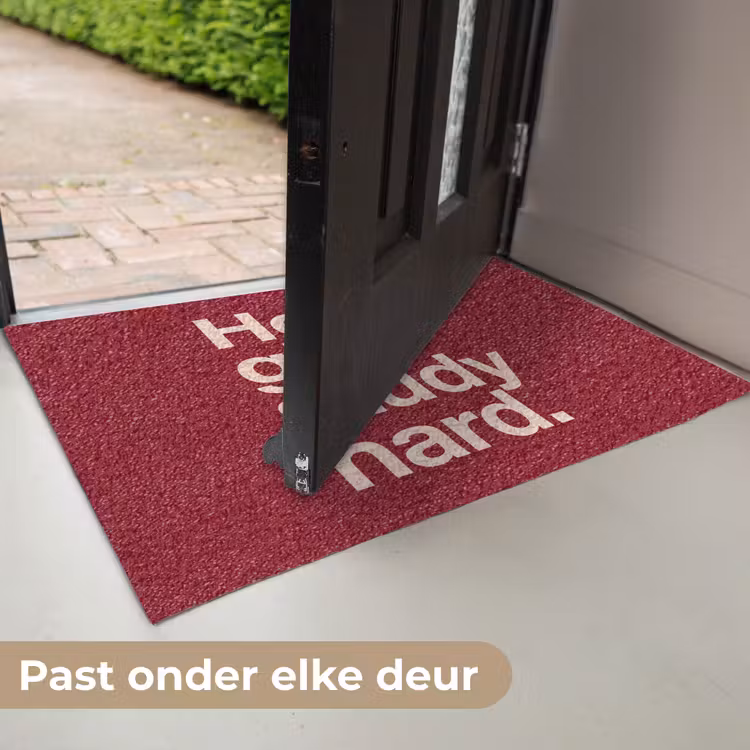 Deurmat - Tekst - Studie - Motivatie - Modern - Rood — 7