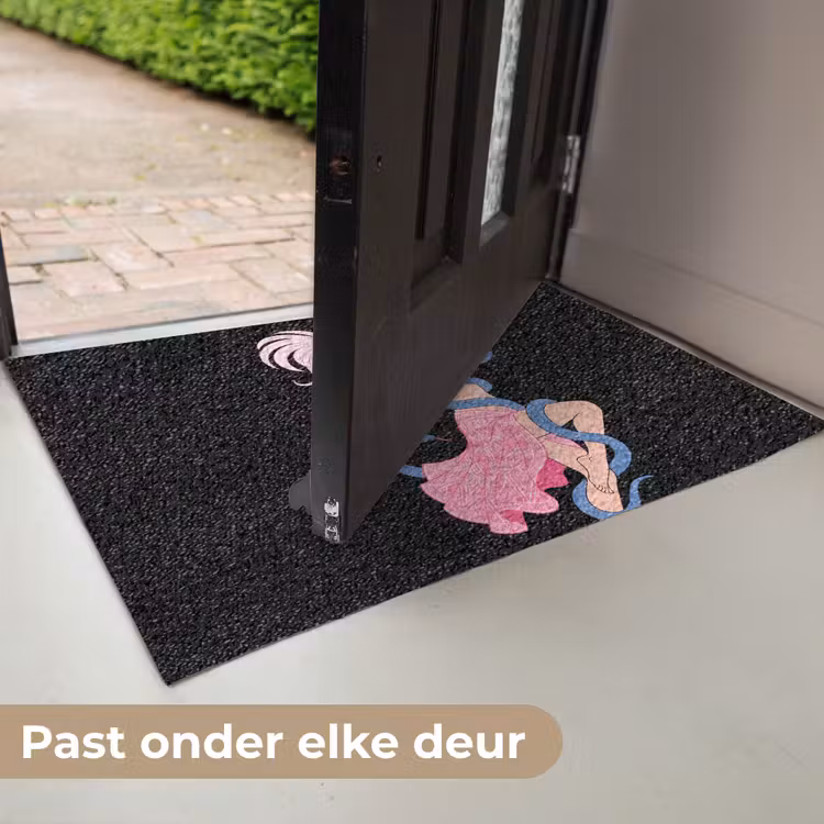Deurmat - Vrouw - Danseres - Slangen - Art Deco - Roze — 7