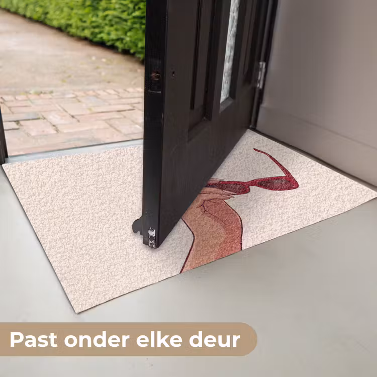 Deurmat - Vrouw - Zonnebril - Mode - Rood - Illustratie — 7