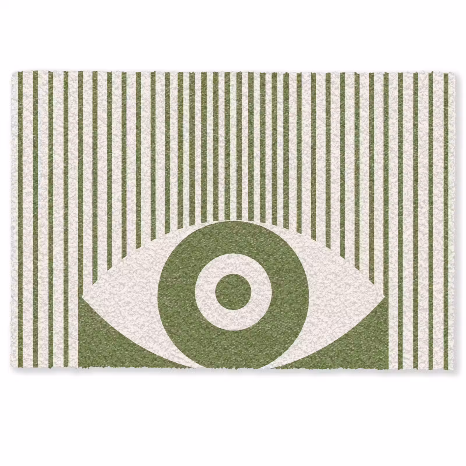 Deurmat - Abstract - Oog - Strepen - Modern - Groen — 1