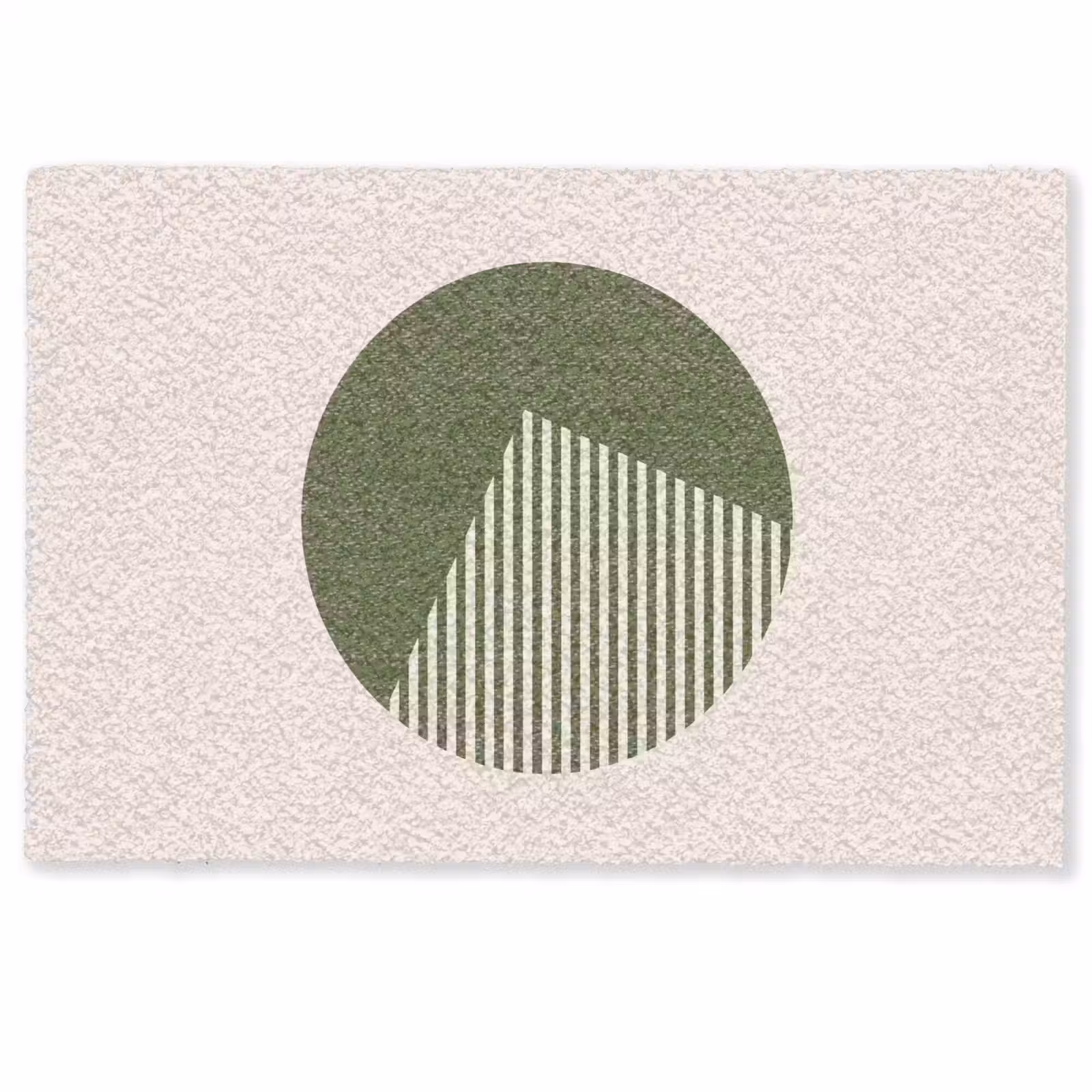 Deurmat - Cirkel - Strepen - Geometrisch - Abstract - Groen — 1