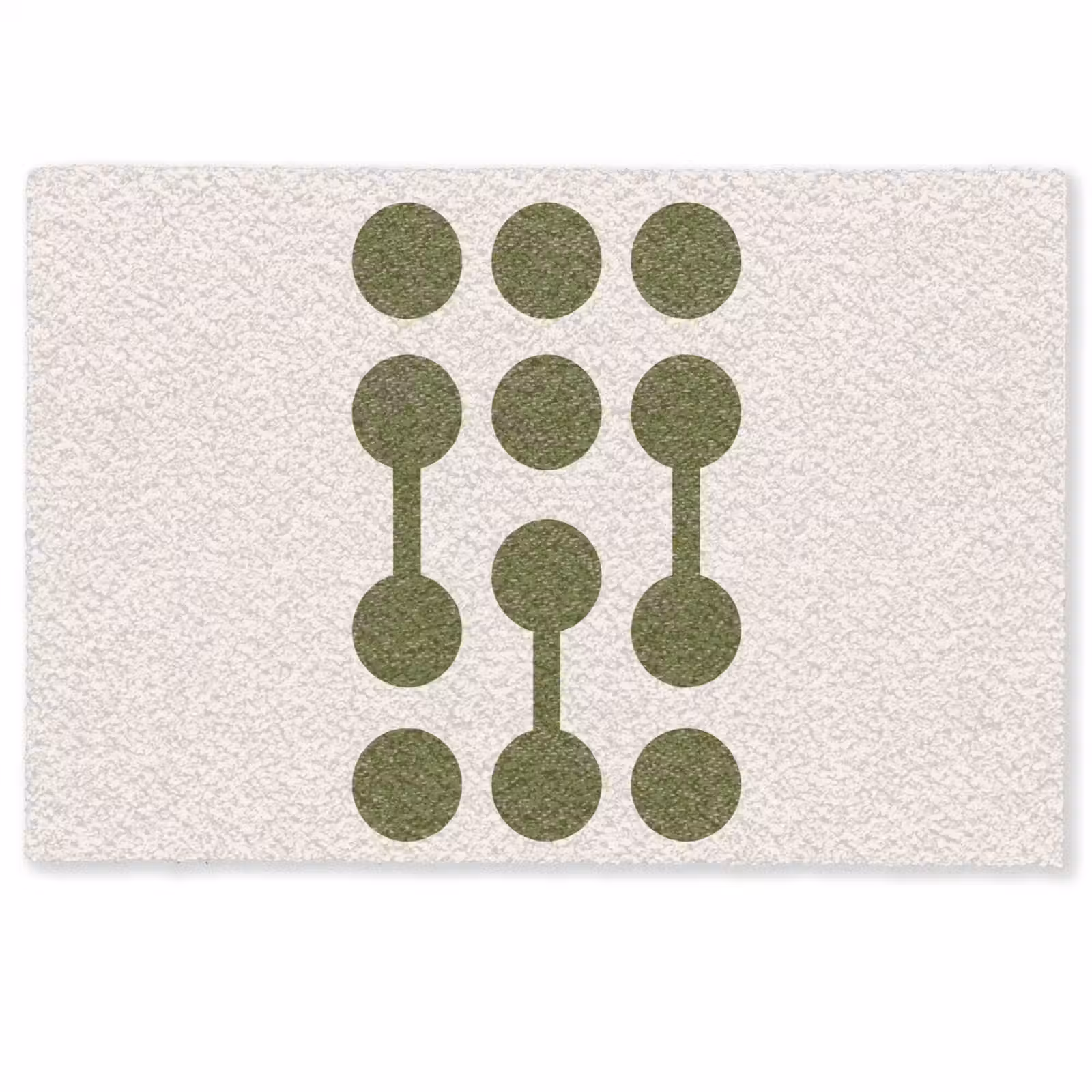 Deurmat - Cirkels - Geometrisch - Abstract - Modern - Groen — 1