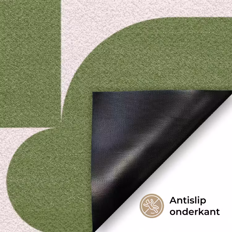 Deurmat - Abstract - Geometrie - Modern - Groen - Wit — 6