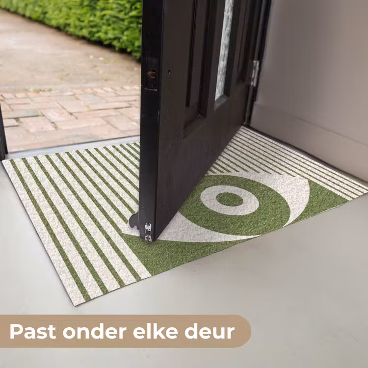 Deurmat - Abstract - Oog - Strepen - Modern - Groen — 7