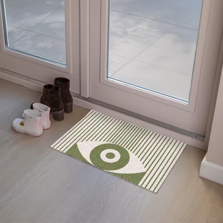 Deurmat - Abstract - Oog - Strepen - Modern - Groen — 8