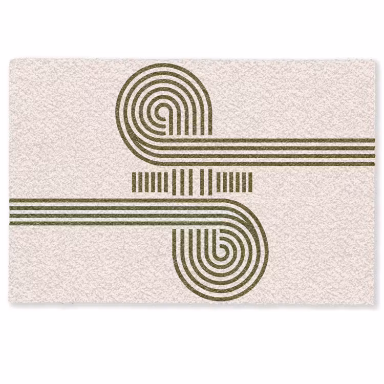 Deurmat - Abstract - Vormen - Modern - Groen — 1