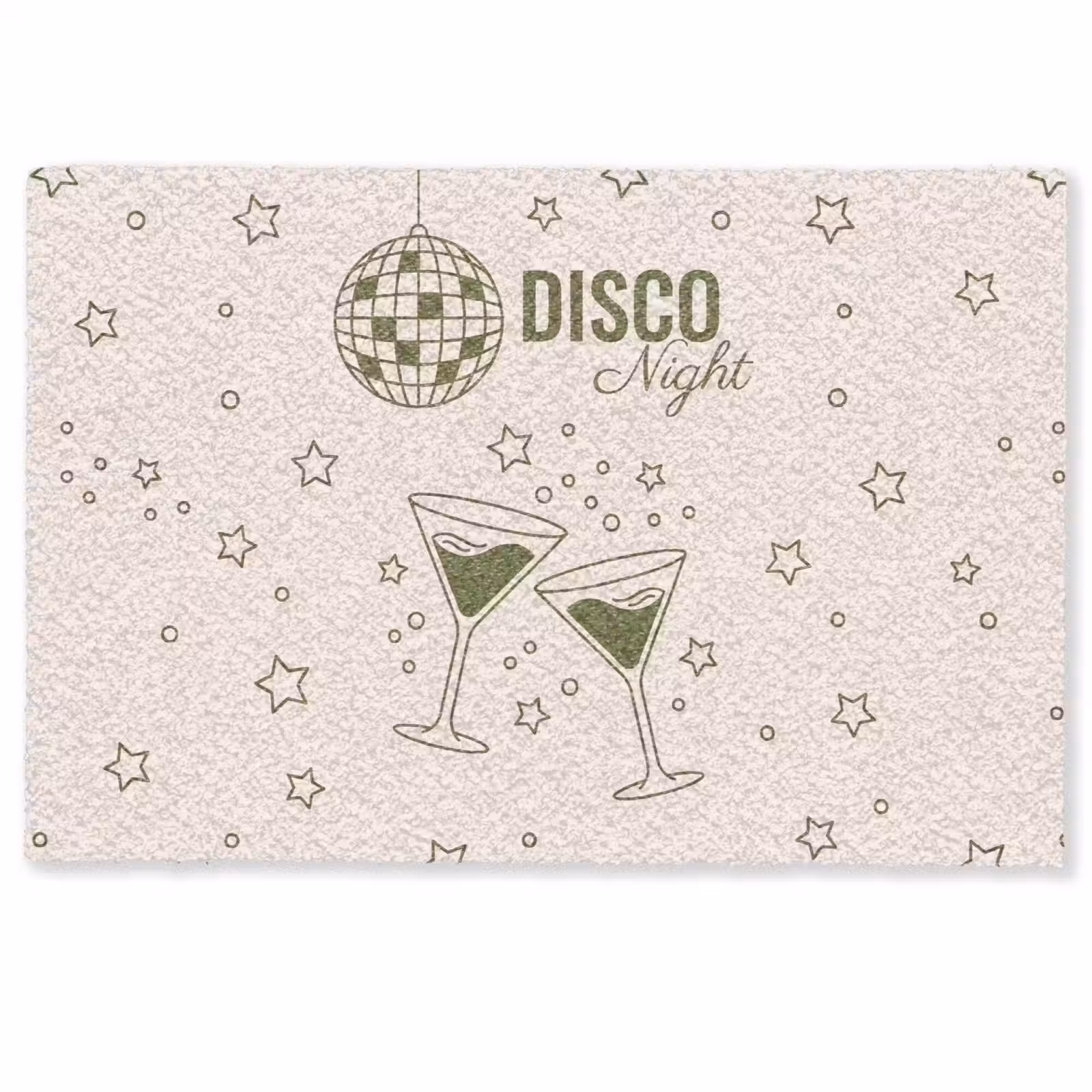 Deurmat - Feest - Disco - Drank - Illustratie - Groen — 1