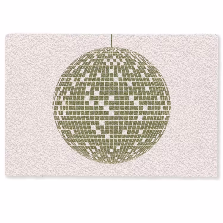 Deurmat - Disco - Bal - Groen - Abstract - Modern — 1