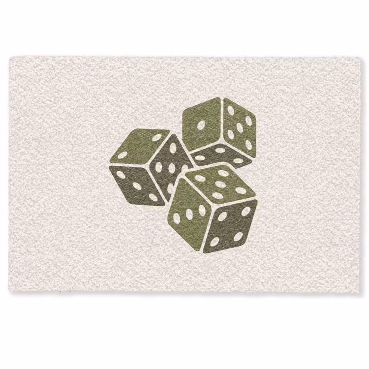 Deurmat - Dobbelsteen - Spel - Groen - Abstract — 1