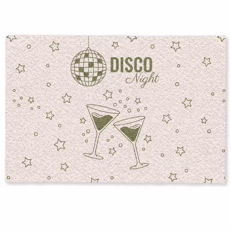 Deurmat - Feest - Disco - Drank - Illustratie - Groen — 1
