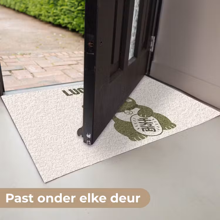 Deurmat - Kat - Geluk - Dieren - Modern - Groen — 7