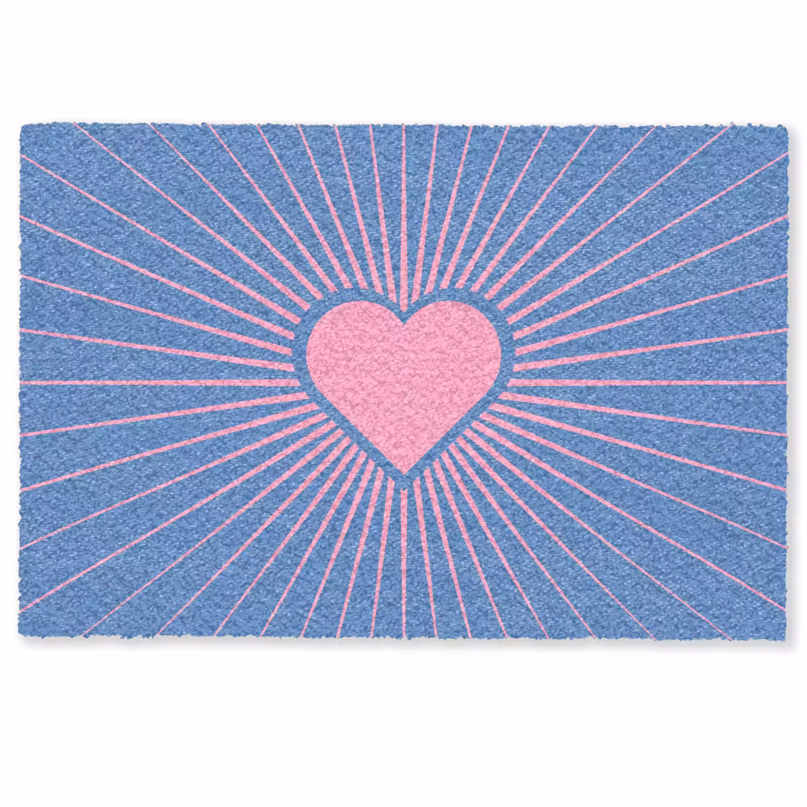 Deurmat - Hart - Stralen - Liefde - Modern - Roze — 1