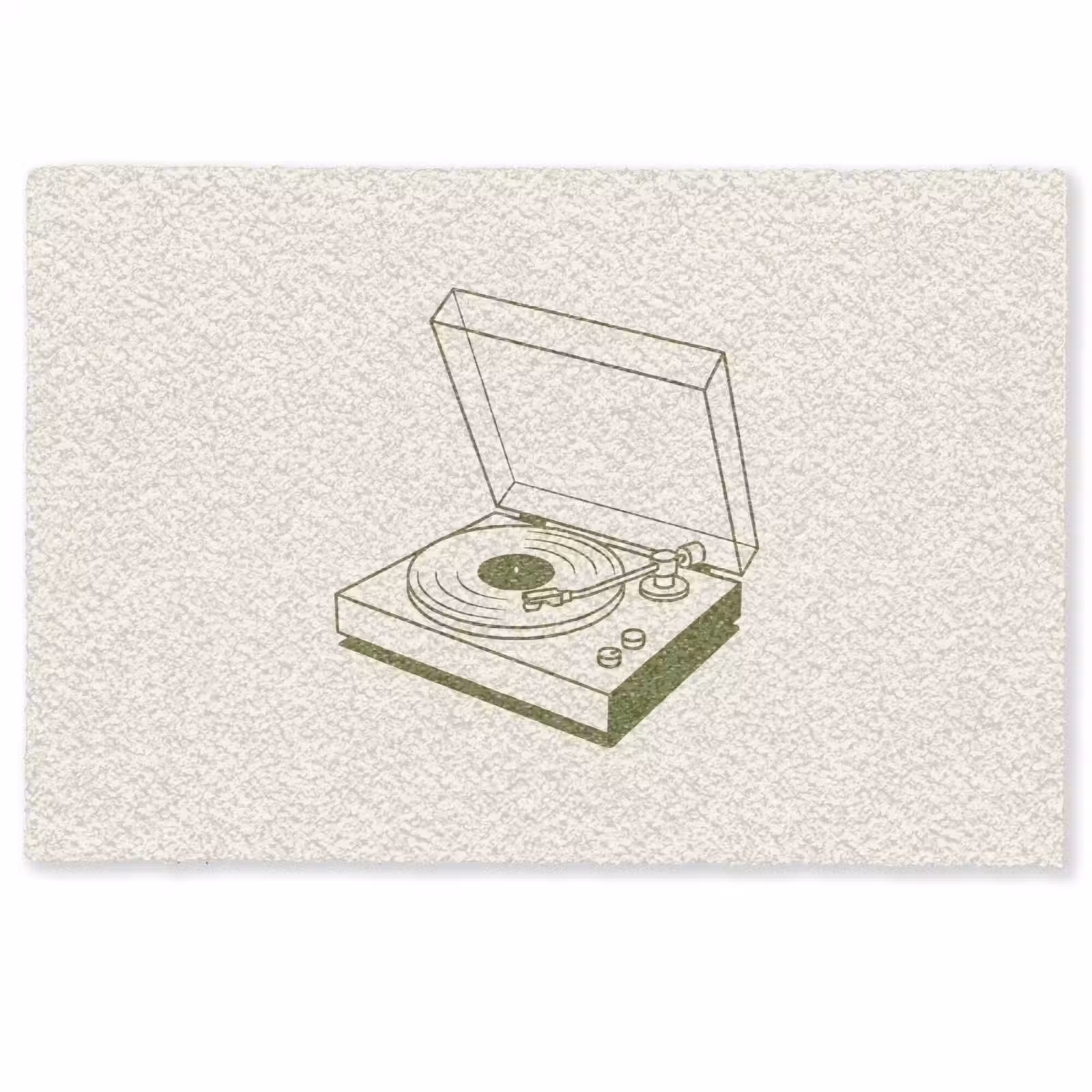 Deurmat - Platenspeler - Vinyl - Muziek - Minimalistisch - Groen — 1
