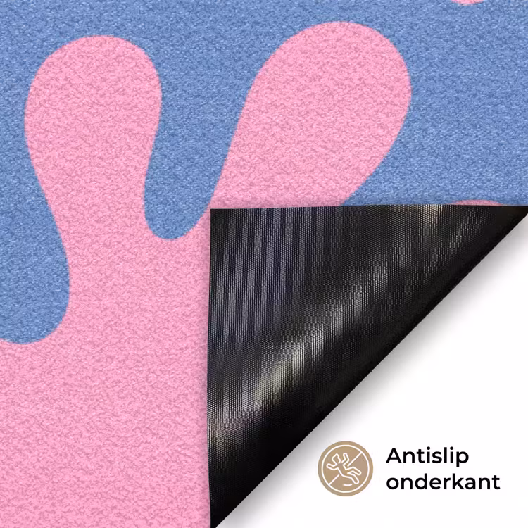 Deurmat - Abstract - Vormen - Roze - Blauw — 6