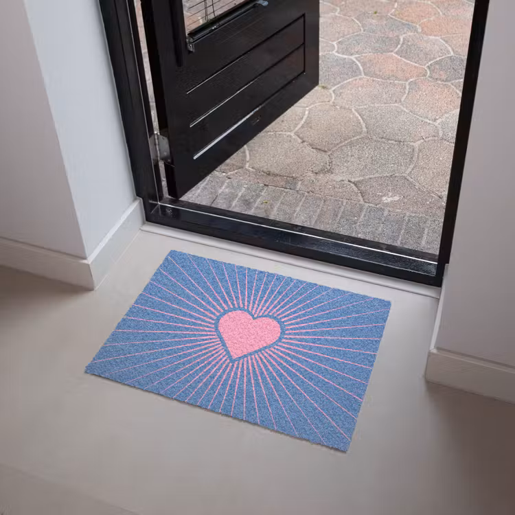 Deurmat - Hart - Stralen - Liefde - Modern - Roze — 4