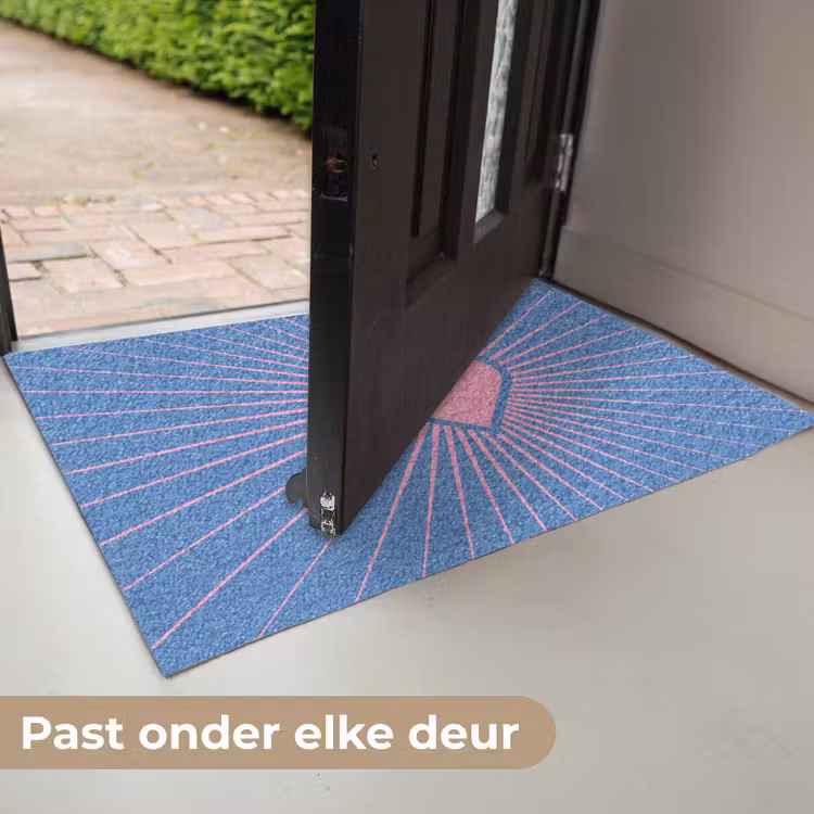 Deurmat - Hart - Stralen - Liefde - Modern - Roze — 7