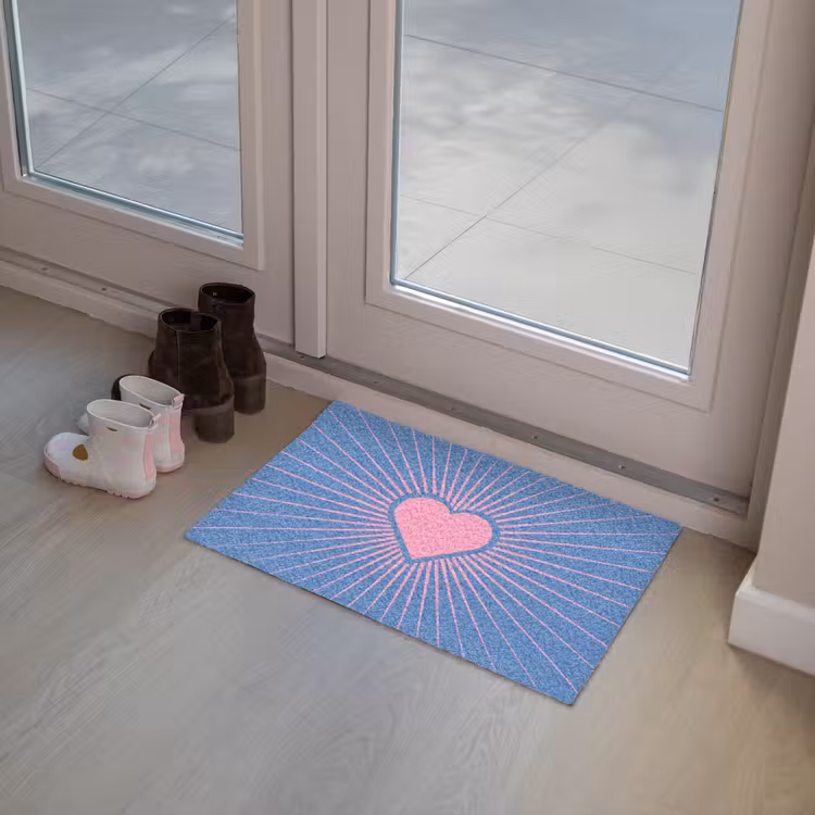 Deurmat - Hart - Stralen - Liefde - Modern - Roze — 8