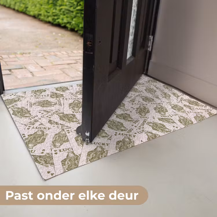 Deurmat - Kaarten - Koningin - Patroon - Groen - Spel — 7