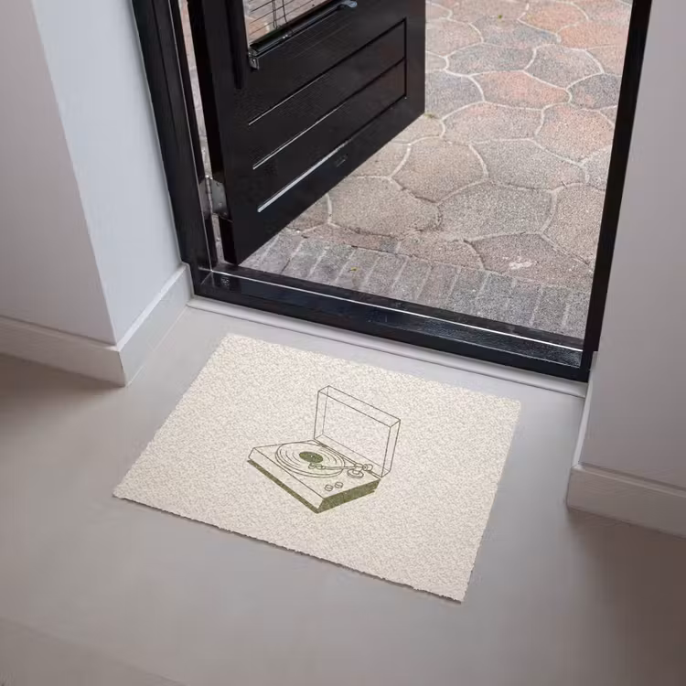 Deurmat - Platenspeler - Vinyl - Muziek - Minimalistisch - Groen — 4