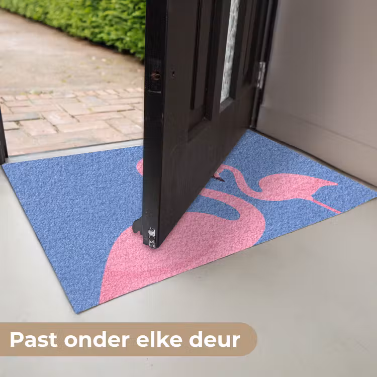 Deurmat - Vogel - Paar - Dieren - Modern - Roze — 7