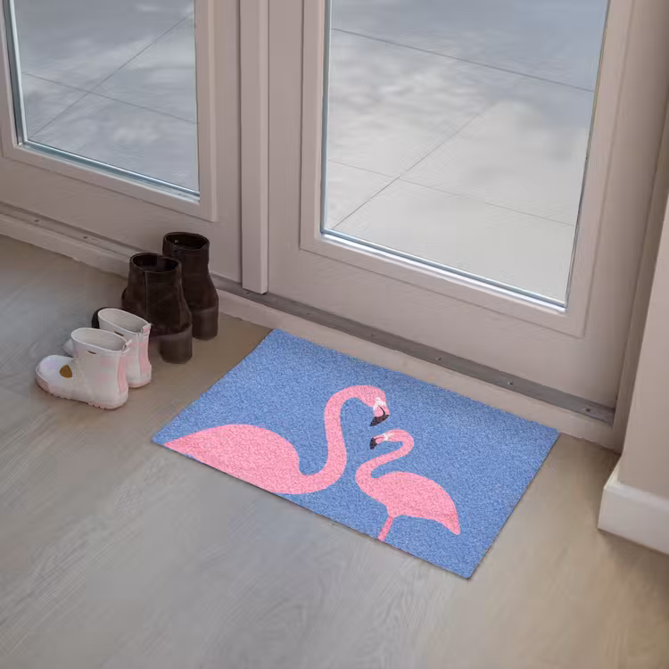 Deurmat - Vogel - Paar - Dieren - Modern - Roze — 8