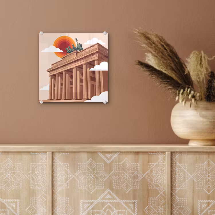 Glas schilderij - Architectuur - Brandenburg - Berlijn - Zonsondergang - Historisch — 6