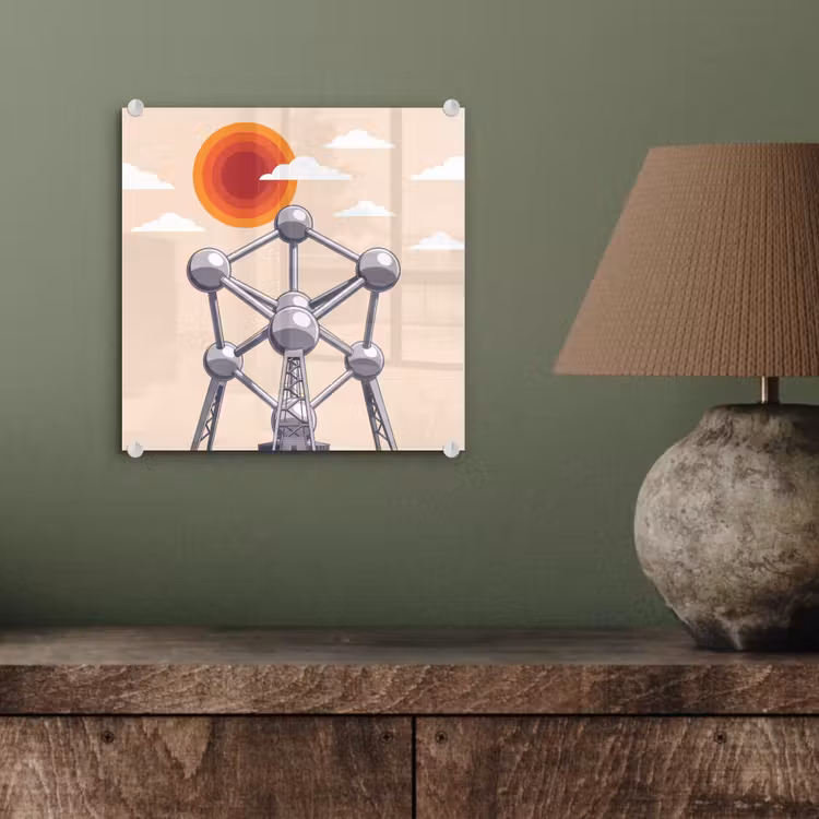 Glas schilderij - Architectuur - Geometrie - Stad - Modern - Grijs — 4