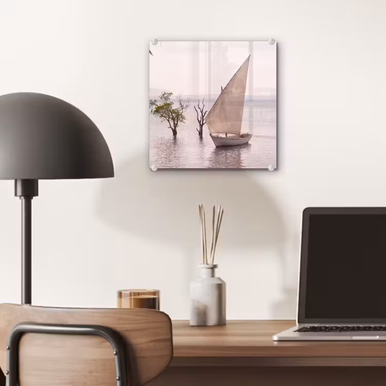 Glas schilderij - Boot - Zeil - Water - Tropisch - Natuur — 7