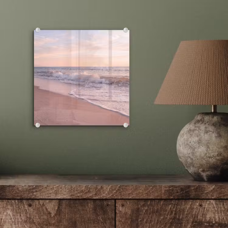 Glas schilderij - Strand - Zee - Golven - Natuur - Zonsondergang — 4