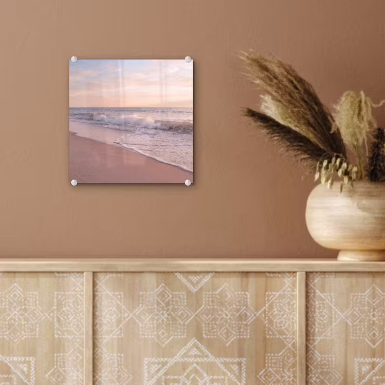 Glas schilderij - Strand - Zee - Golven - Natuur - Zonsondergang — 6