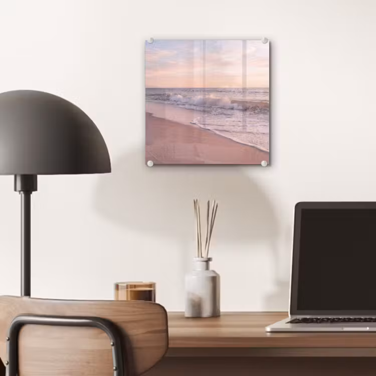 Glas schilderij - Strand - Zee - Golven - Natuur - Zonsondergang — 7