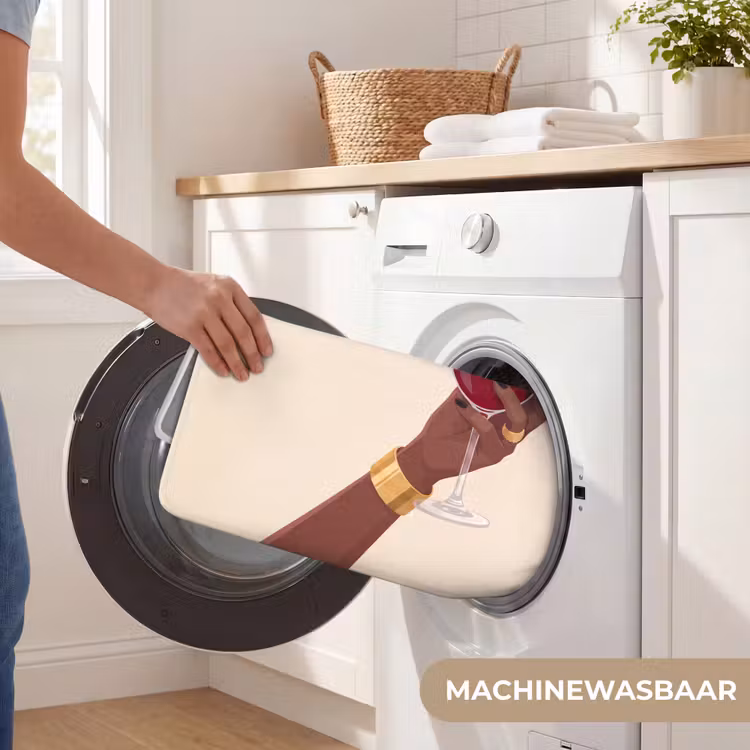 Wc Mat - Vrouw - Wijn - Glas - Illustratie - Rood — 5