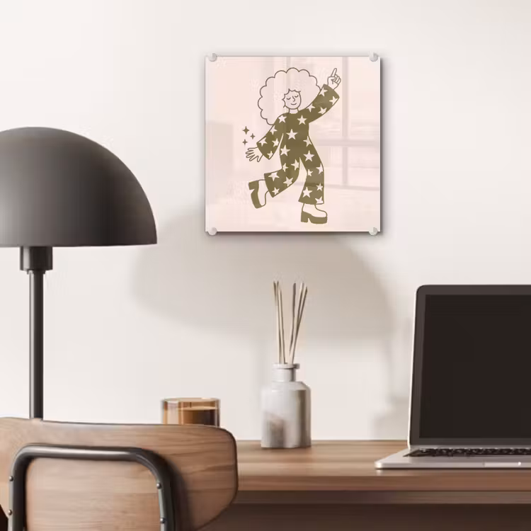 Glas schilderij - Mensen - Dansend - Feest - Vintage - Groen — 7