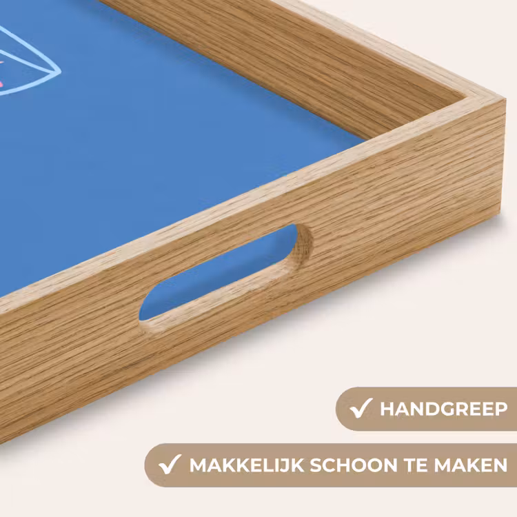 Dienblad - Vrouw - Glas - Abstract - Roze - Blauw — 5