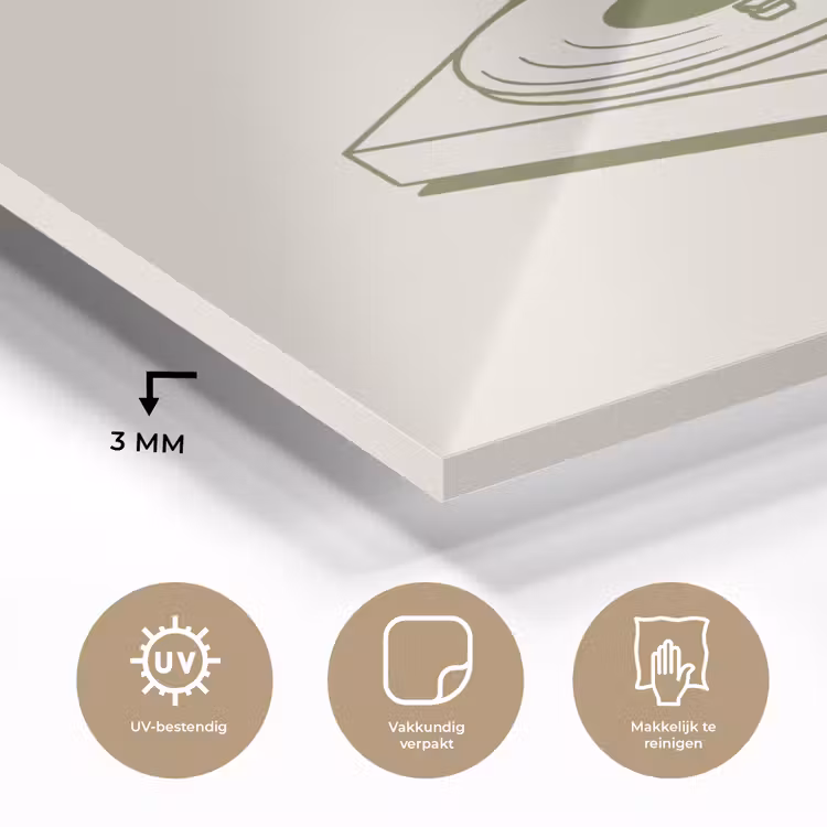 Glas schilderij - Platenspeler - Vinyl - Muziek - Minimalistisch - Groen — 3
