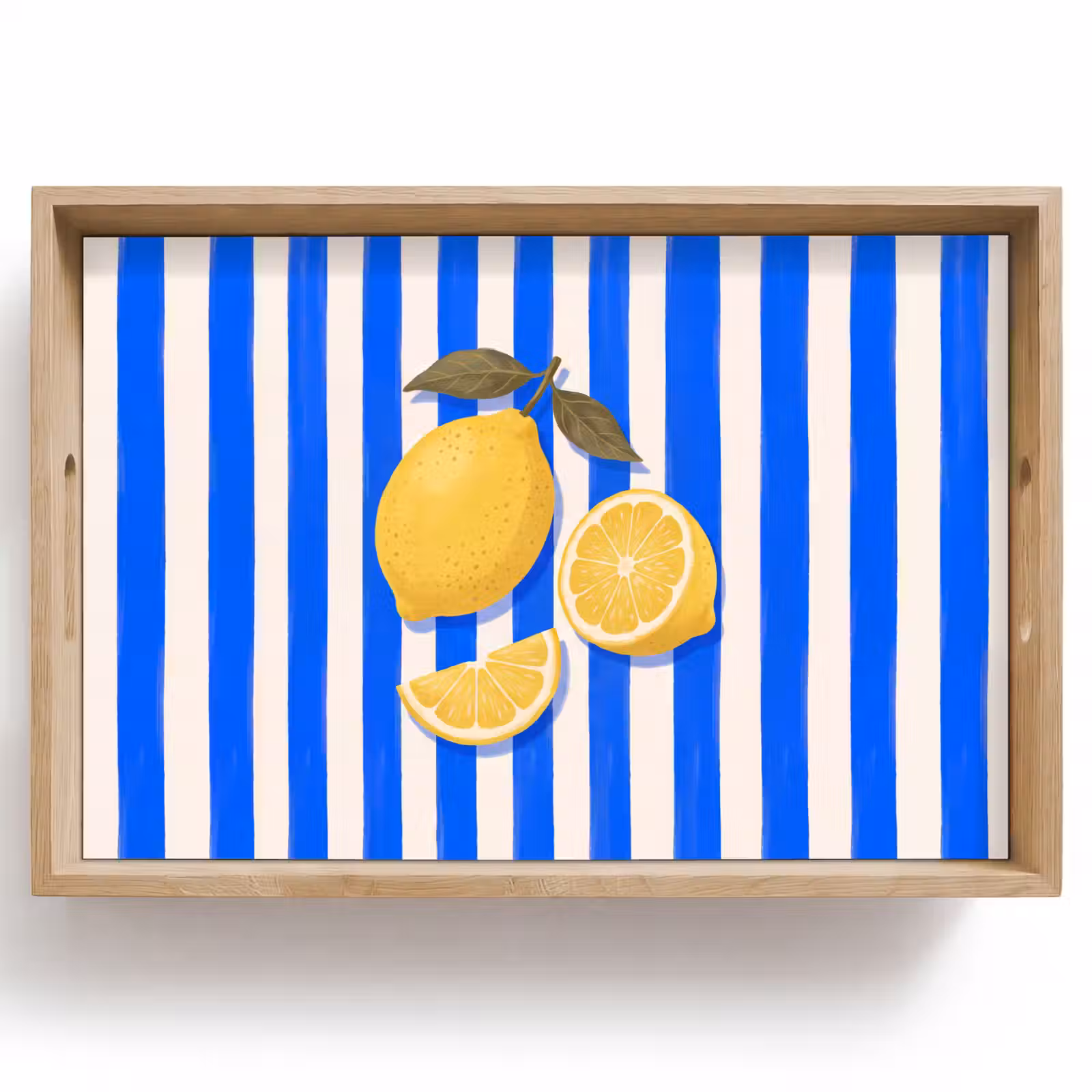 Dienblad - Fruit - Citroen - Zomer - Geel - Blauw — 1