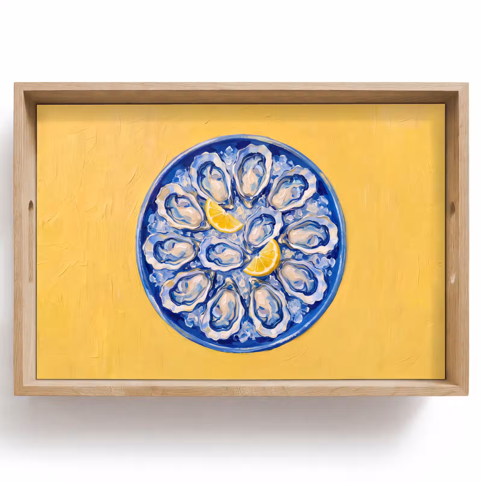 Dienblad - Oesters - Citroen - IJs - Modern - Geel — 1