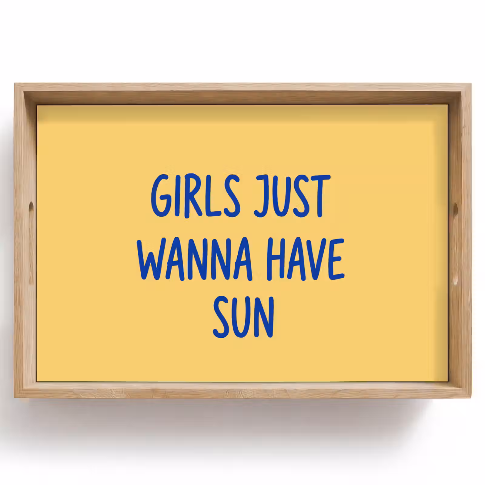 Dienblad - Tekst - Zon - Zomer - Modern - Geel — 1