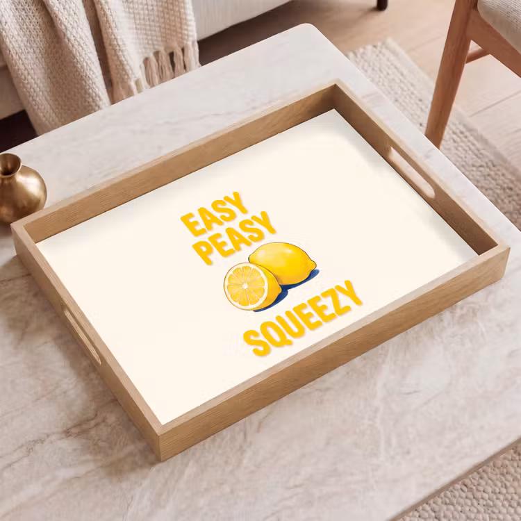 Dienblad - Eten - Citroenen - Keuken - Illustratie - Geel — 2
