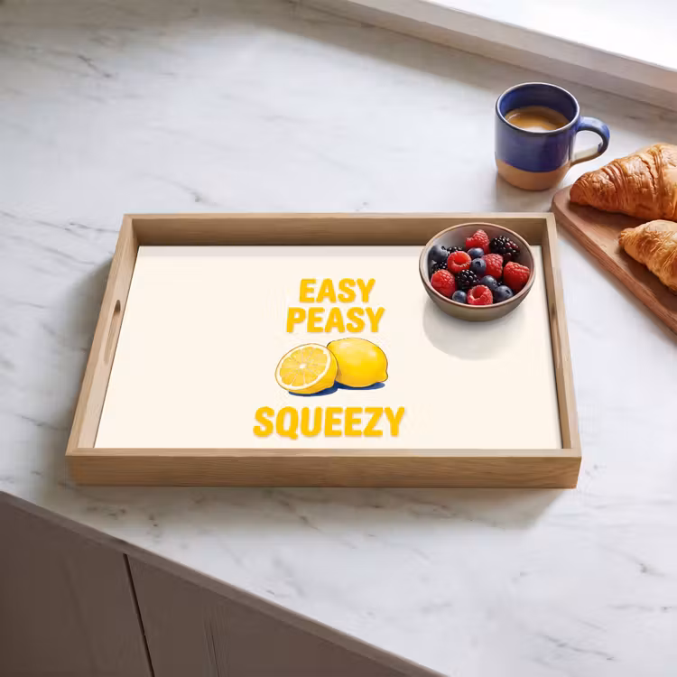 Dienblad - Eten - Citroenen - Keuken - Illustratie - Geel — 4