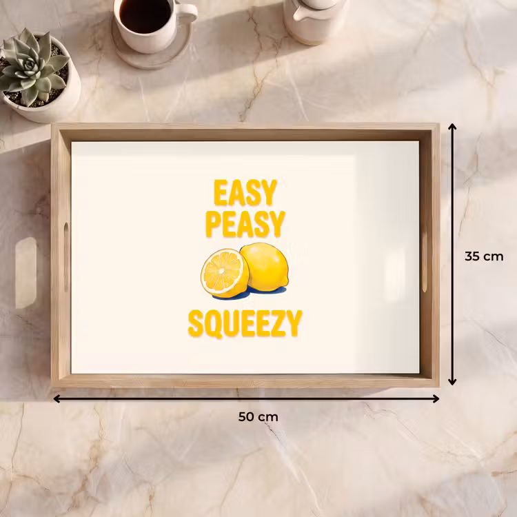 Dienblad - Eten - Citroenen - Keuken - Illustratie - Geel — 9