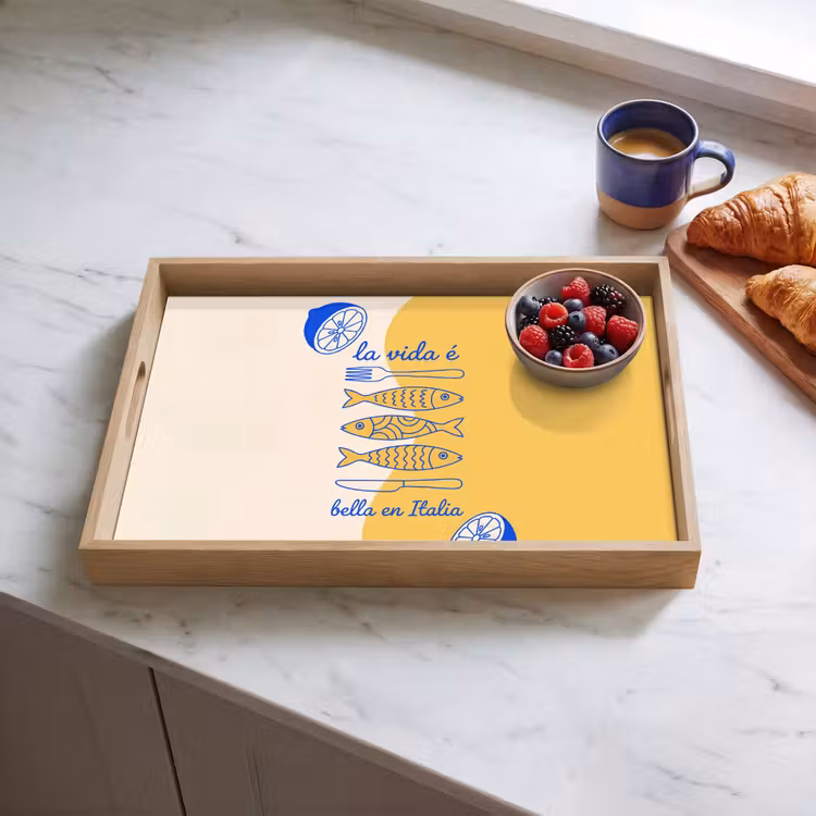 Dienblad - Italië - Eten - Citroen - Vis - Grafisch — 4