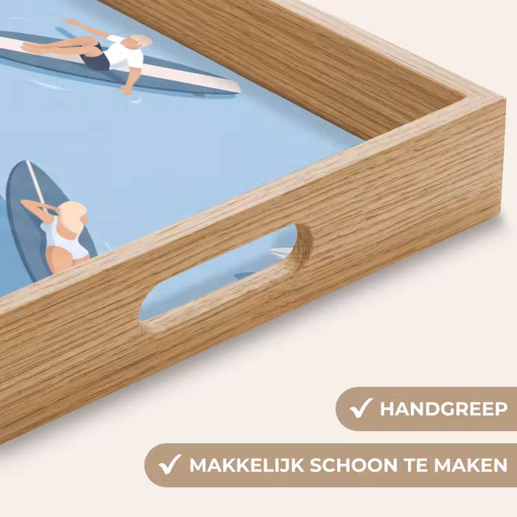 Dienblad - Mensen - Surfen - Water - Zomer - Illustratie — 5