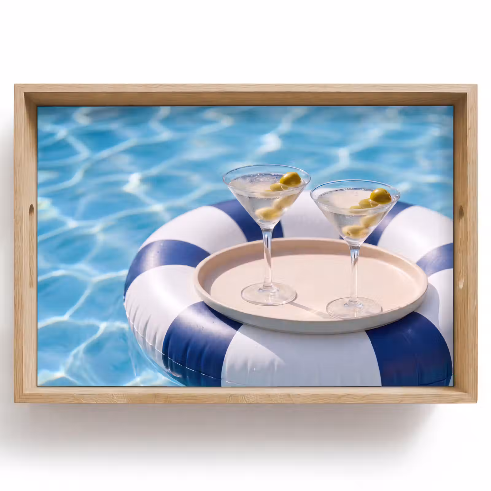 Dienblad - Cocktail - Zwembad - Zomer - Blauw — 1