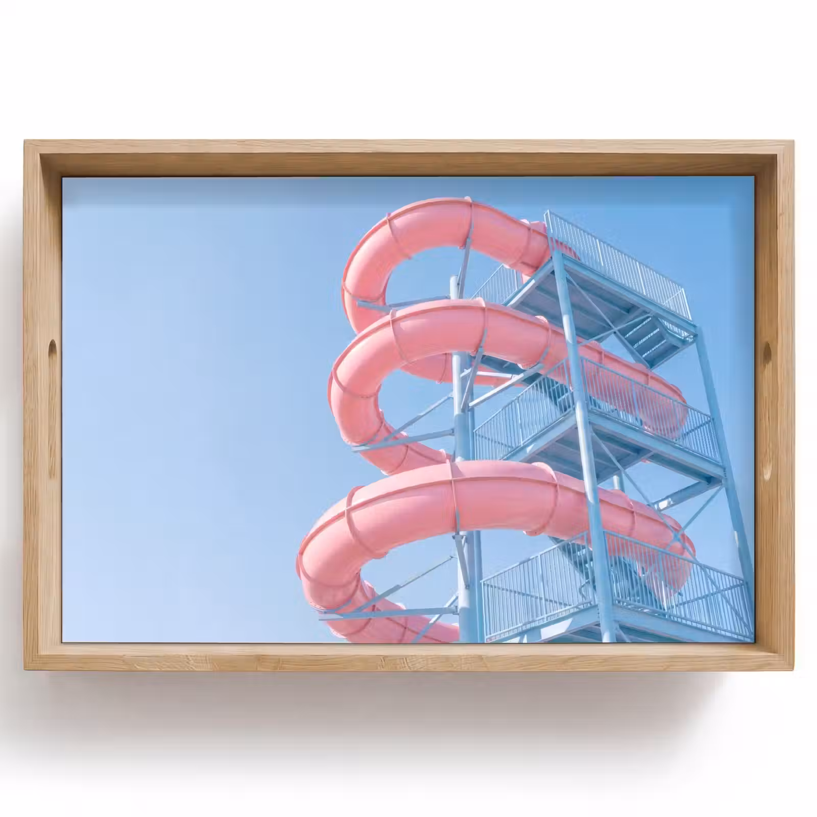 Dienblad - Glijbaan - Waterpark - Spiraal - Modern - Roze — 1