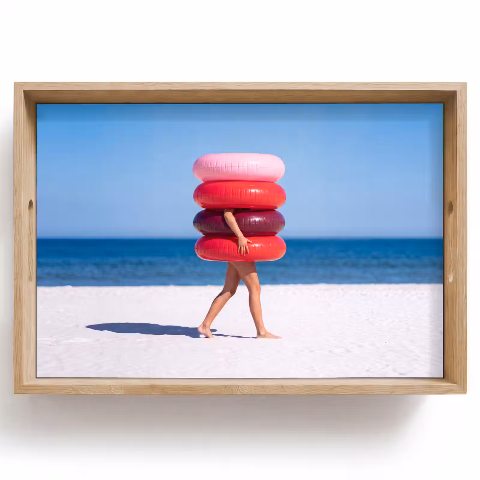 Dienblad - Mensen - Strand - Zomer - Recreatie - Kleurrijk — 1