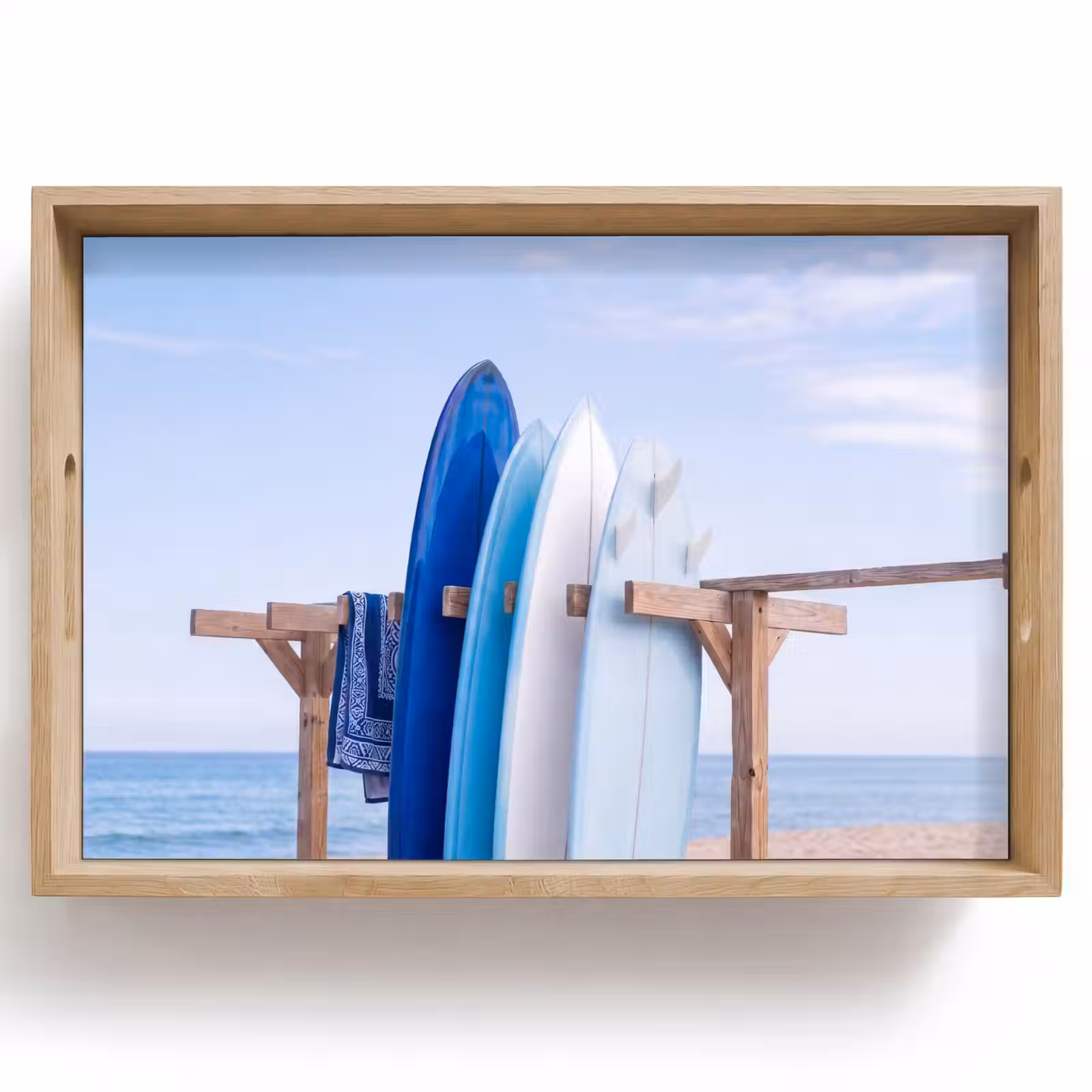 Dienblad - Surfplank - Strand - Zomer - Blauw - Water — 1