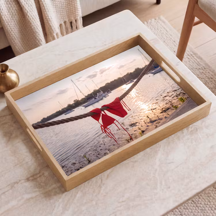 Dienblad - Badkleding - Rood - Zomer - Water - Zonsondergang — 2