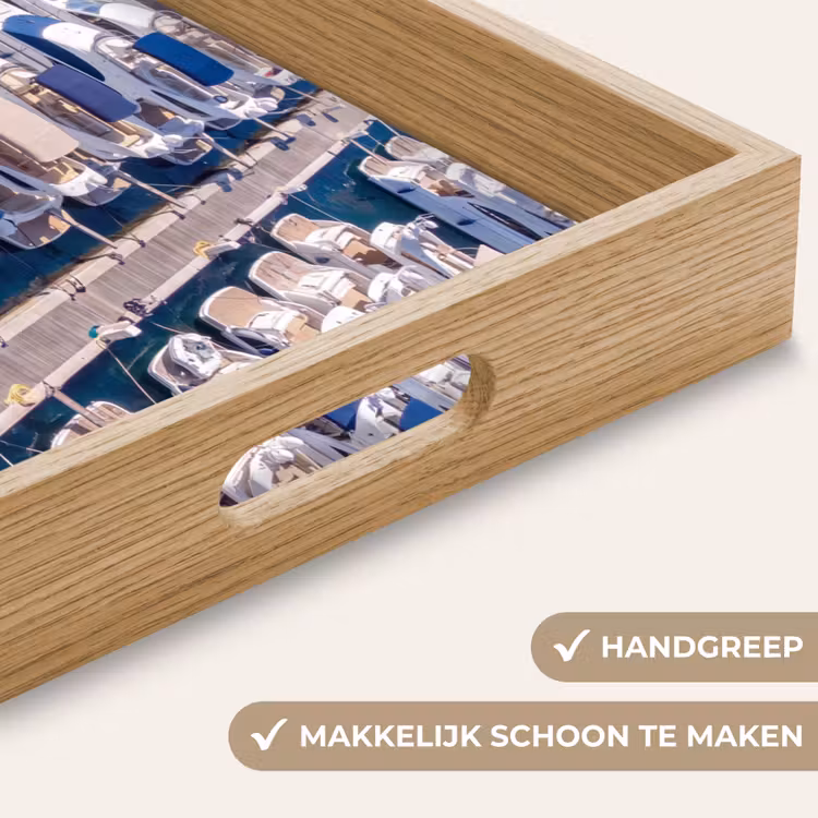 Dienblad - Boot - Jachthaven - Water - Zomer - Blauw — 5