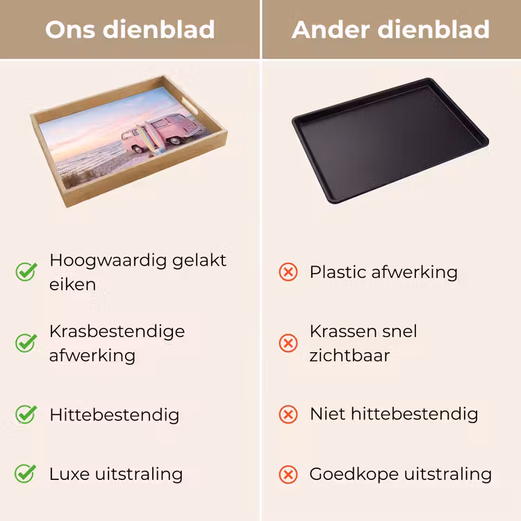 Dienblad - Busje - Strand - Surfplank - Zomer - Roze — 3